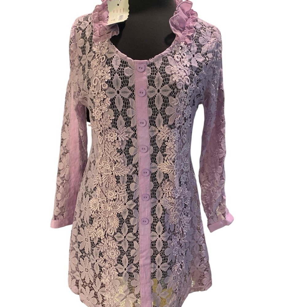 Pretty Angel Lavender Lace Blouse